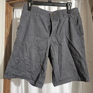 Swiss Tech  Mens Gray Mid Rise Flat Front Casual Chino Shorts!